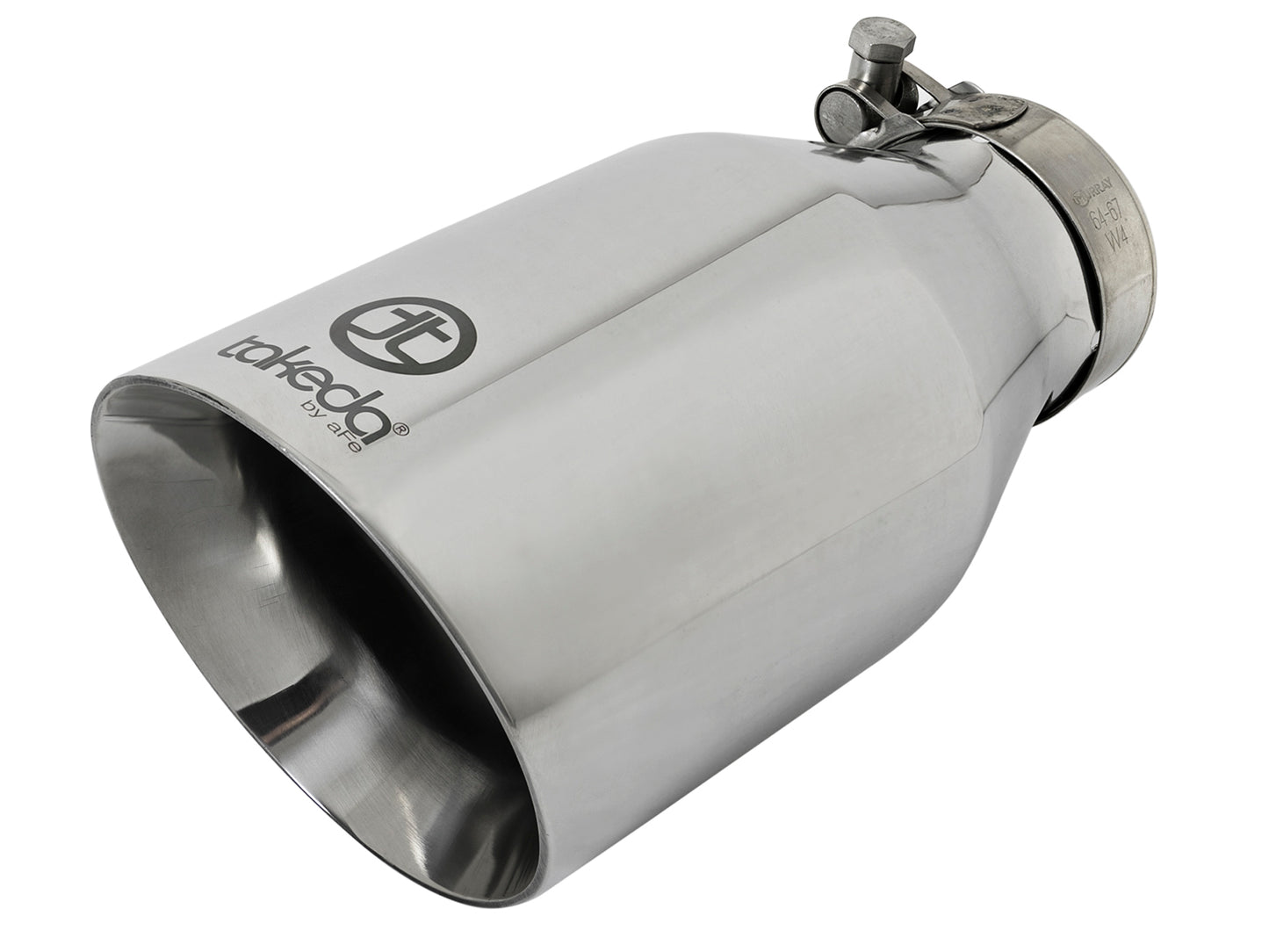 aFe Takeda 304 Stainless Steel Clamp-on Exhaust Tip Polished - 49T25454-P09
