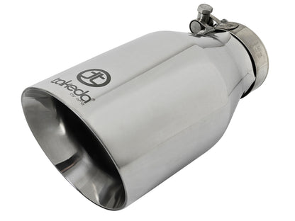 aFe Takeda 304 Stainless Steel Clamp-on Exhaust Tip Polished - 49T25454-P09
