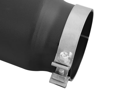 aFe MACH Force-Xp 409 Stainless Steel Clamp-on Exhaust Tip Black - 49T50601-B12