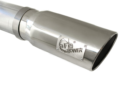 aFe ATLAS 5 IN Aluminized Steel DPF-Back Exhaust System w/Polished Tip - Chevy/GMC 2007-2010 6.6L