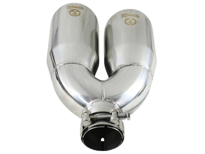 aFe Takeda 304 Stainless Steel Clamp-on Exhaust Tip Polished - 49T25484-P122