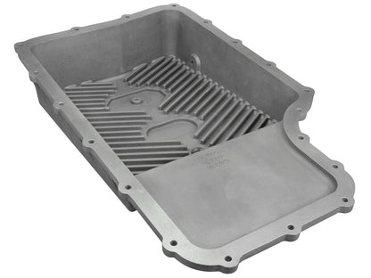 aFe Street Series Transmission Pan Raw w/ Machined Fins - Ford 2011-2021 6.2L/6.7L