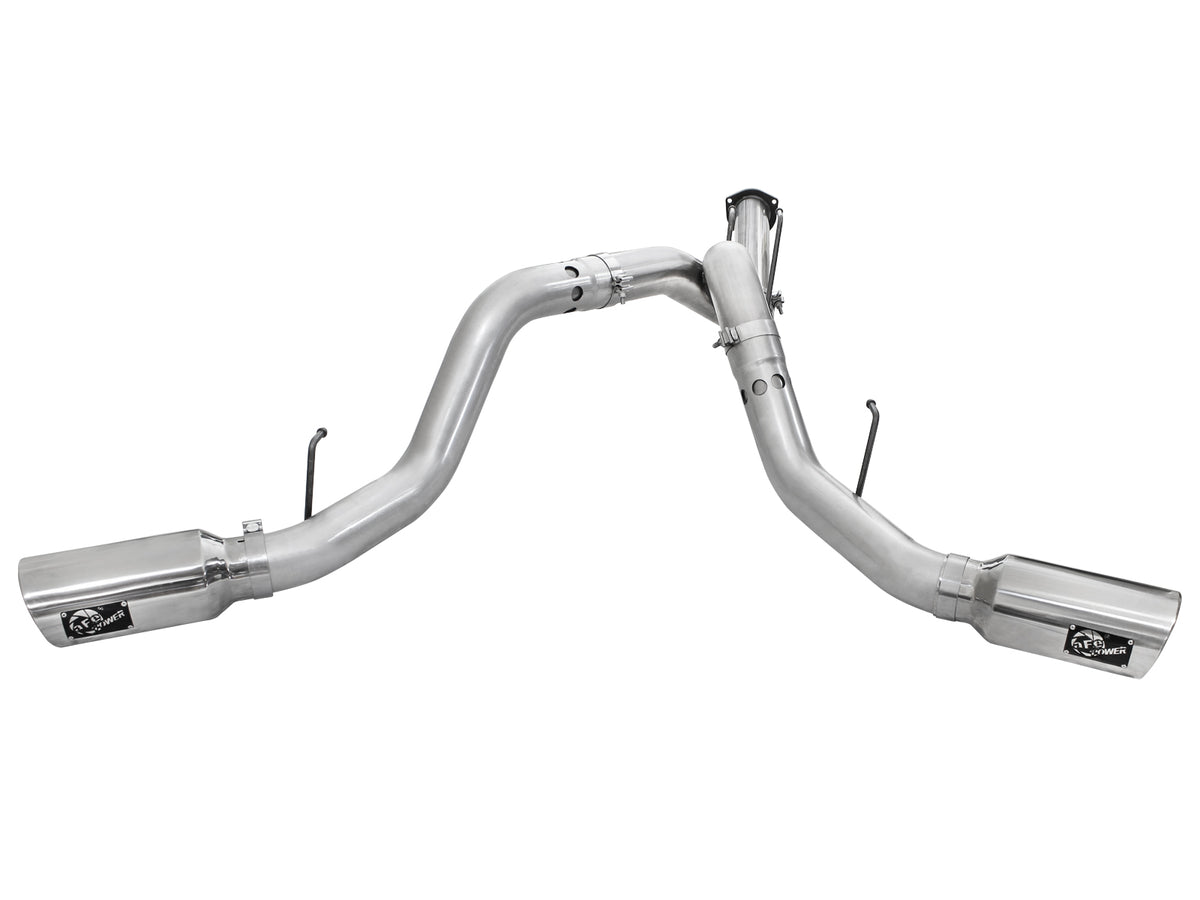 aFe ATLAS 4 IN Aluminized Steel DPF-Back Exhaust System w/Polished Tip - Ford 2011-2014 6.7L