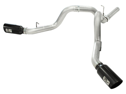 aFe ATLAS 4 IN Aluminized Steel DPF-Back Exhaust System w/Black Tip - Chevy/GMC 2011-2016 6.6L