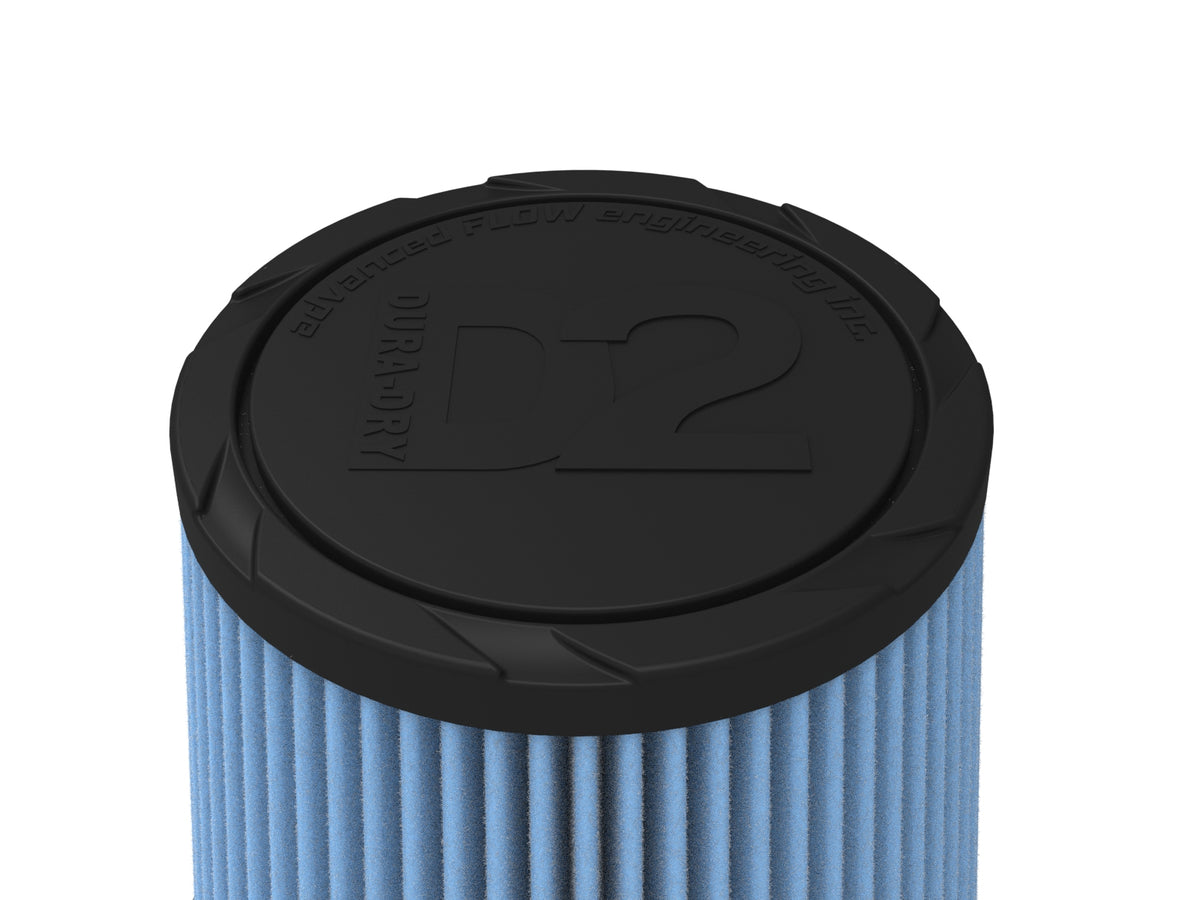 aFe Momentum Intake Replacement Air Filter w/ D2 Dura-Dry Media - Flange Inside Diameter 3.13 in, Base Diameter 6 in