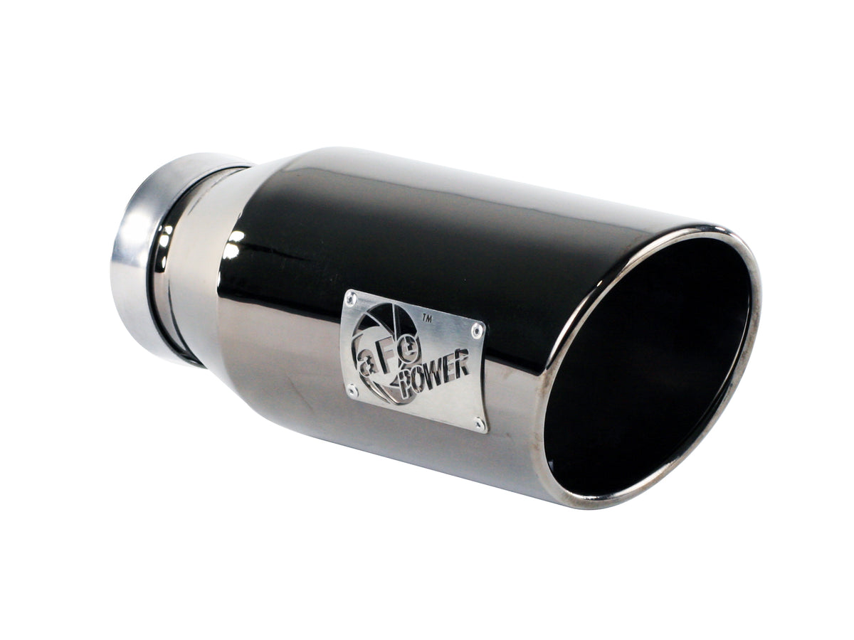 aFe MACH Force-Xp 409 Stainless Steel Clamp-on Exhaust Tip Black Chrome