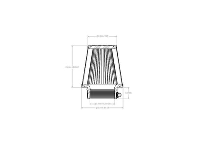 aFe Universal Clamp-On Air Filter w/ D2 Dura-Dry Media - 21-30001V