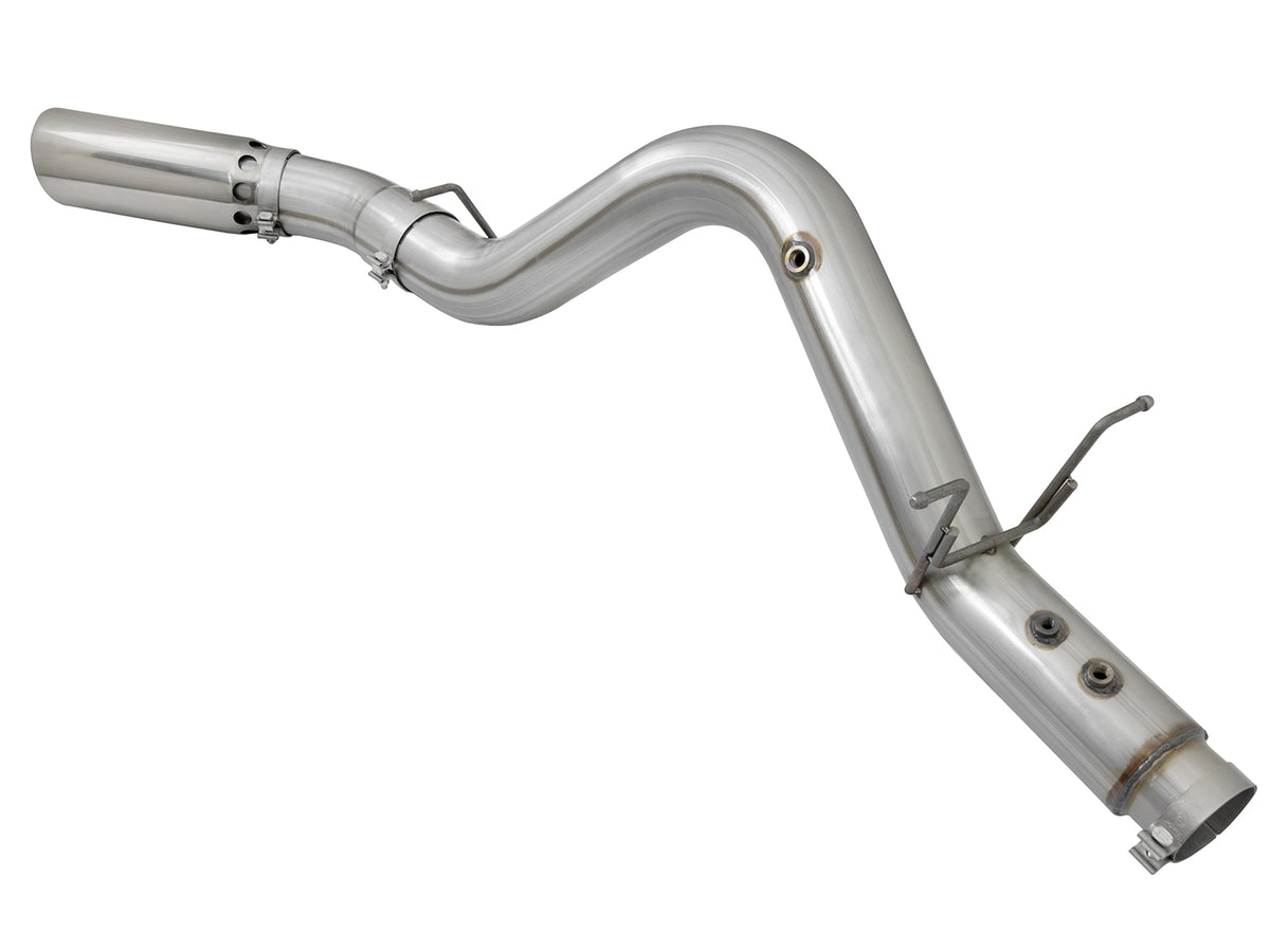 aFe ATLAS 4 IN Aluminized Steel DPF-Back Exhaust System w/ Polished Tip - Chevy/GMC 2017-2019 6.6L - 49-04085-P