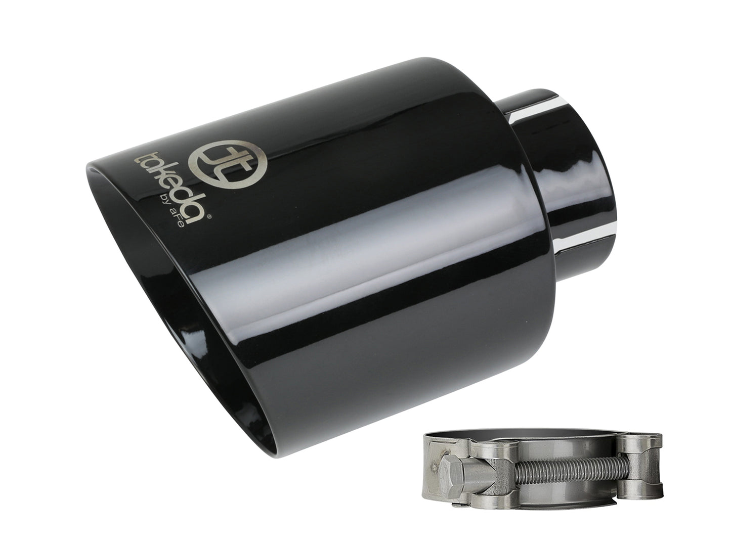 aFe Takeda 409 Stainless Steel Clamp-on Exhaust Tip Black - 49T25454-B07