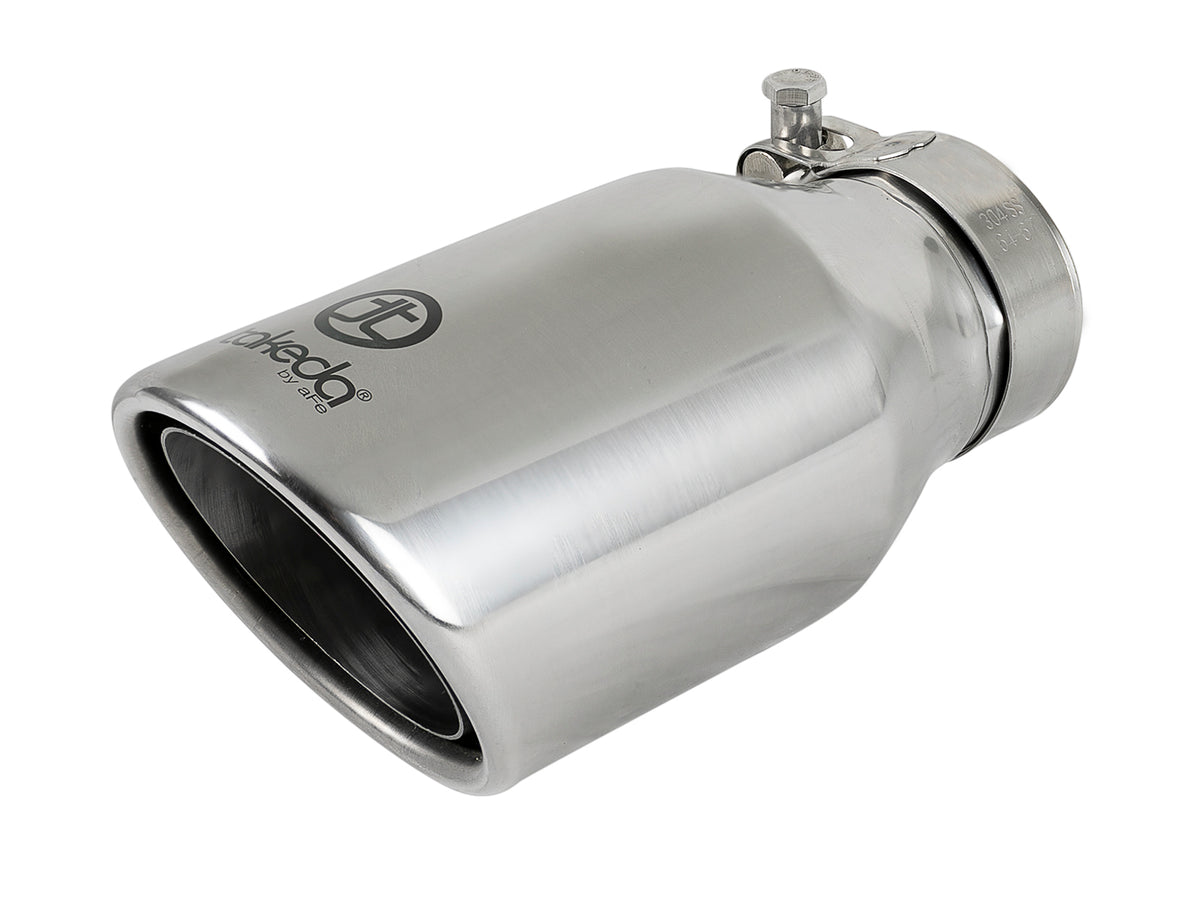 aFe Takeda 304 Stainless Steel Clamp-on Exhaust Tip Polished - 49T25404-P08