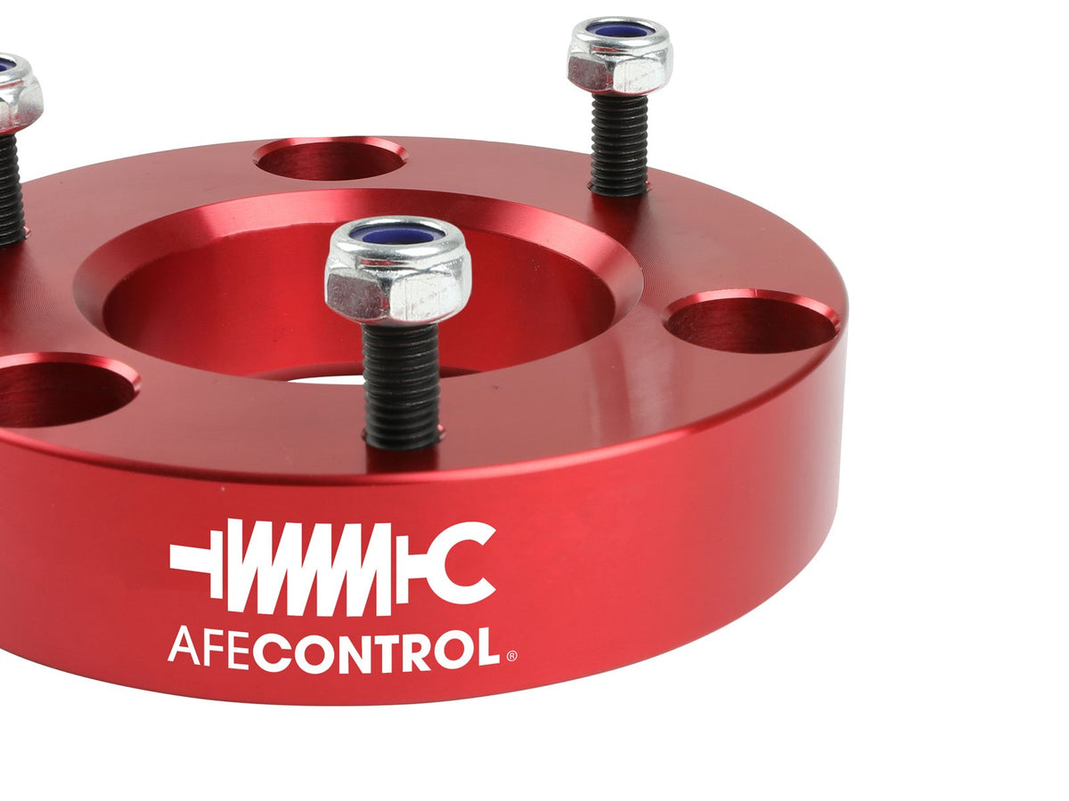 aFe 2.0 IN Billet Aluminum Front Leveling Spacers Red - Chevy/GMC 2007-2026