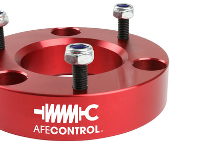 aFe 2.0 IN Billet Aluminum Front Leveling Spacers Red - Chevy/GMC 2007-2026