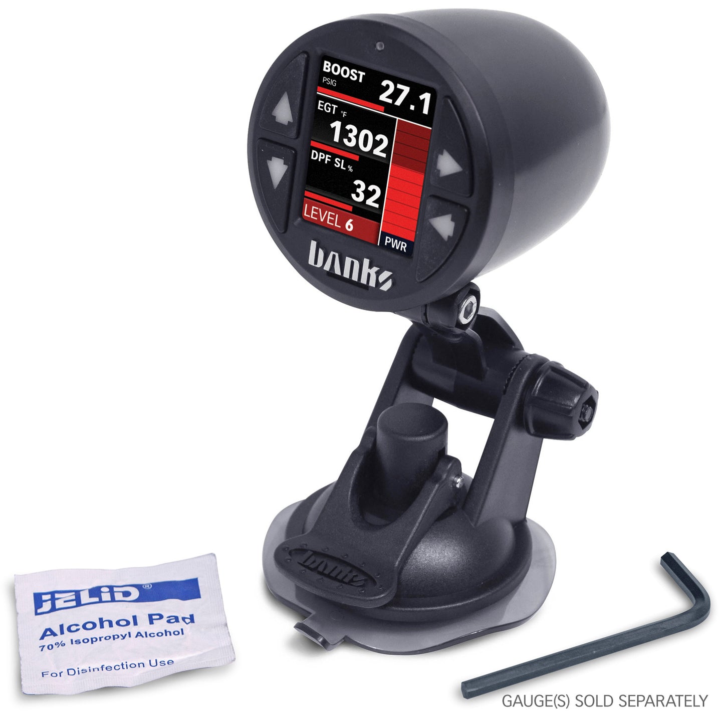 Banks Power Gauge Pod Suction Mounts, Single Sticky Base
