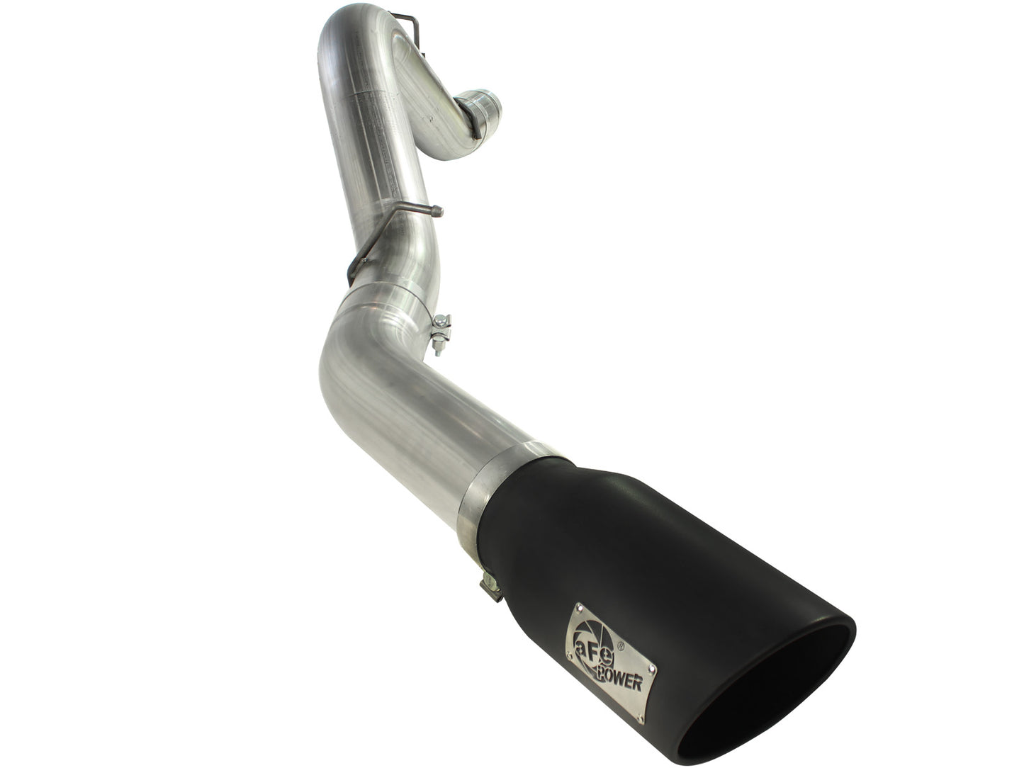 aFe Large Bore-HD 5 IN 409 Stainless Steel DPF-Back Exhaust System w/Black Tip - Chevy/GMC 2011-2016 6.6L