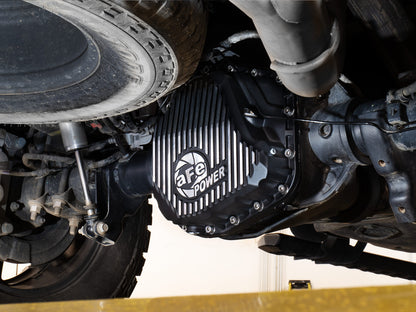aFe Pro Series Rear Differential Cover Black w/ Machined Fins - Ford 2023-2026 6.7L/7.3L