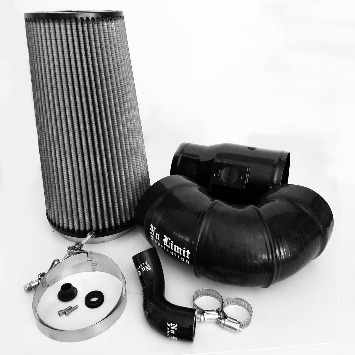No Limit 6.4 Cold Air Intake 08-10 Ford Super Duty Power Stroke Black Dry Filter