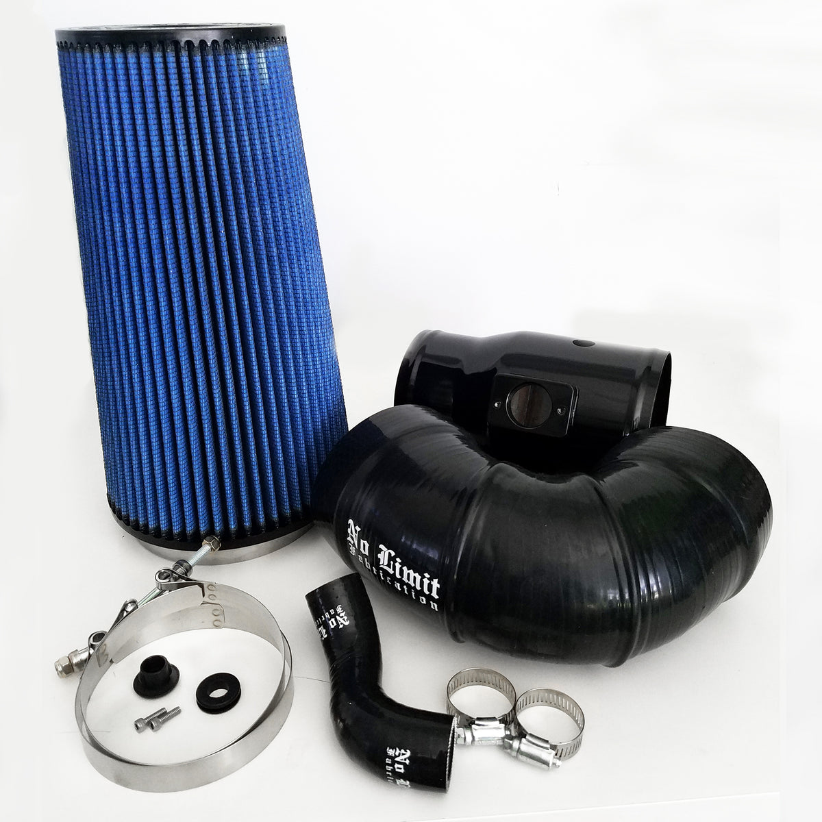 No Limit 6.4 Cold Air Intake 08-10 Ford Super Duty Power Stroke Black Oiled Filter