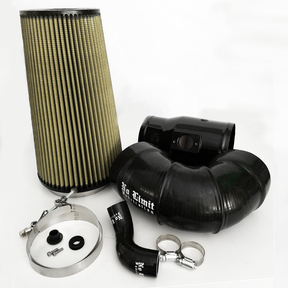 No Limit 6.4 Cold Air Intake 08-10 Ford Super Duty Power Stroke Black PG7 Filter