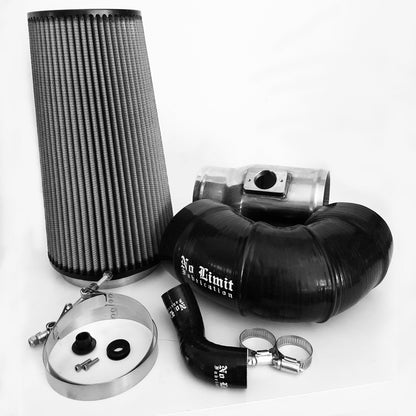 No Limit 6.4 Cold Air Intake 08-10 Ford Super Duty Power Stroke Polished Dry Filter