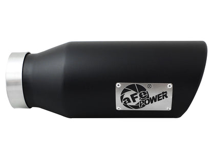 aFe MACH Force-Xp 409 Stainless Steel Clamp-on Exhaust Tip Black - 49T40601-B15