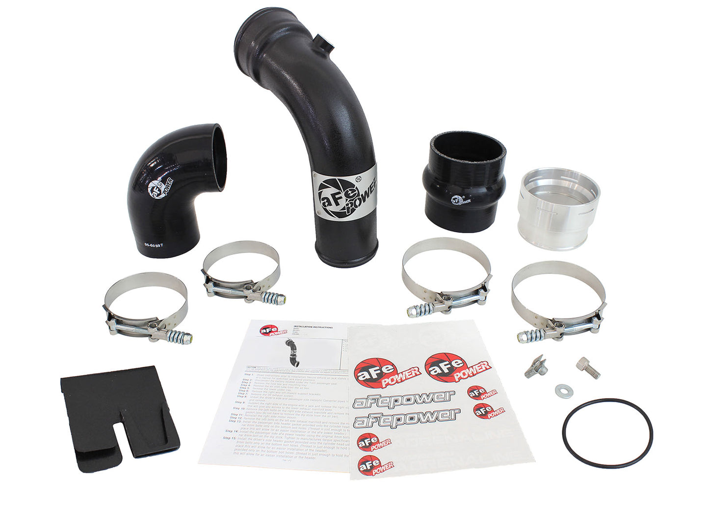 aFe BladeRunner 3 IN Aluminum Cold Charge Pipe Black - Ford 2011-2016 6.7L