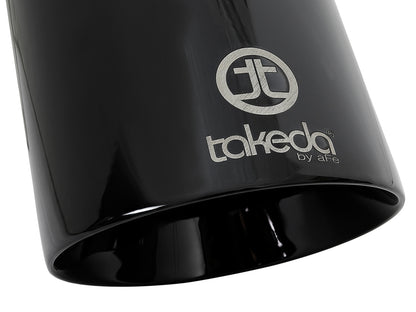 aFe Takeda 409 Stainless Steel Clamp-on Exhaust Tip Black - 49T25454-B09