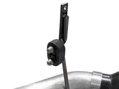 aFe Large Bore-HD 4 IN 409 Stainless Steel DPF-Back Exhaust System w/Black Tip - Ford 2011-2014 6.7L