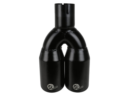 aFe MACH Force-Xp 409 Stainless Steel Clamp-on Exhaust Tip Black - 49T25374-B12