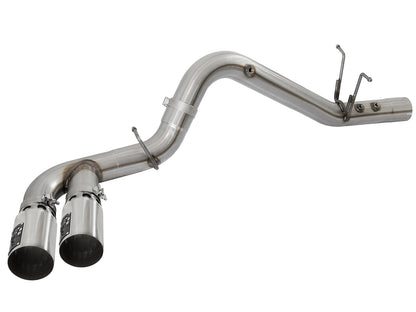 aFe Rebel XD Series 4 IN 409 Stainless Steel DPF-Back Exhaust w/Dual Polished Tips - Chevy/GMC 2017-2019 6.6L