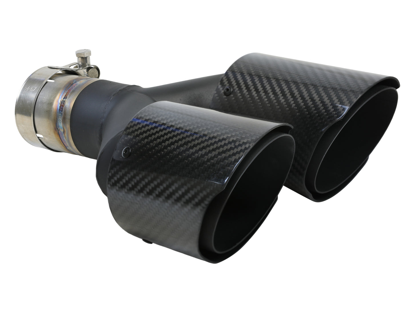 aFe Takeda 304 Stainless Steel Clamp-on Exhaust Tip Carbon Fiber - Left