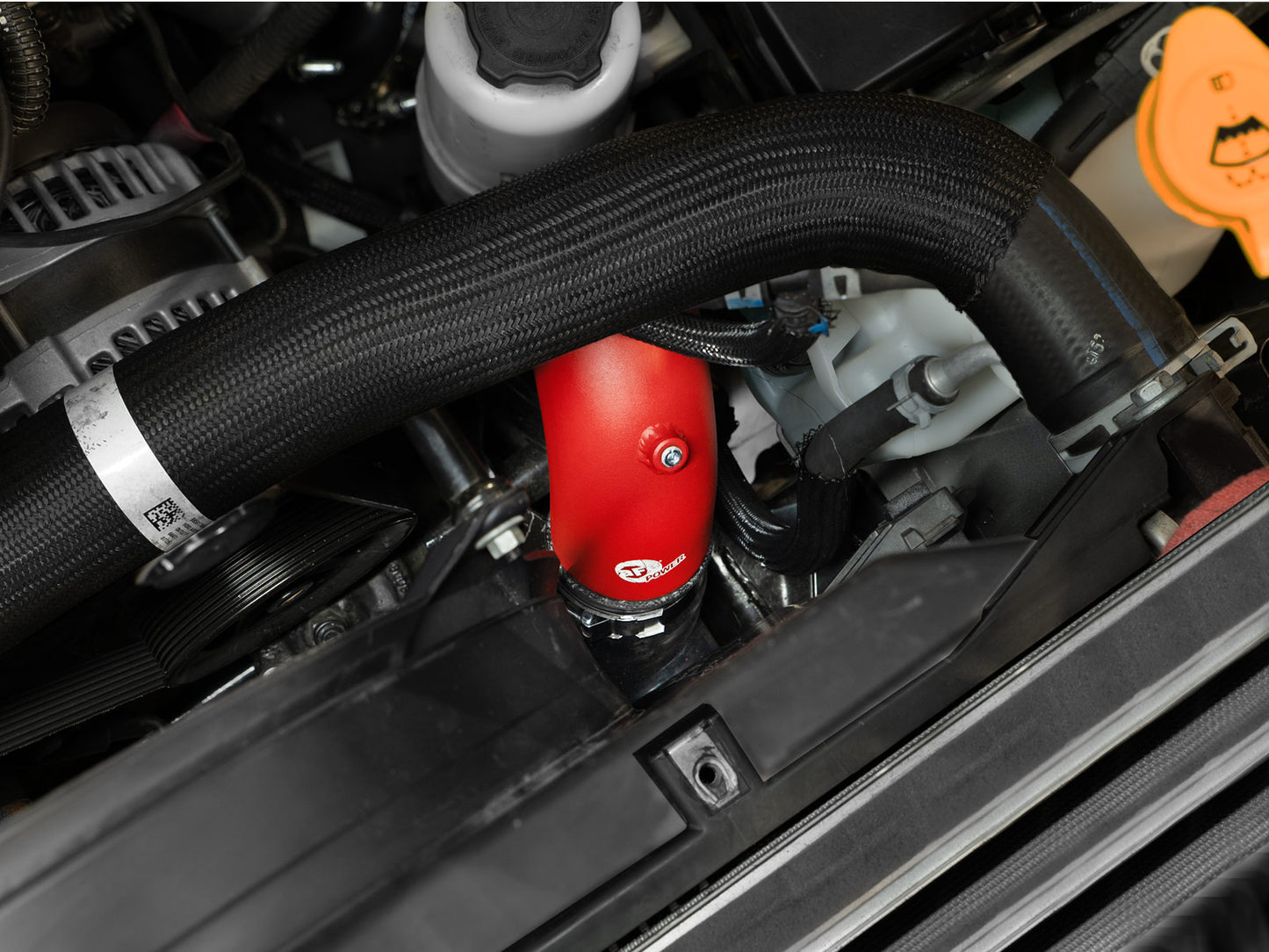 aFe BladeRunner Aluminum Hot and Cold Charge Pipe Kit Black - Ram 2025-2026 6.7L - Red