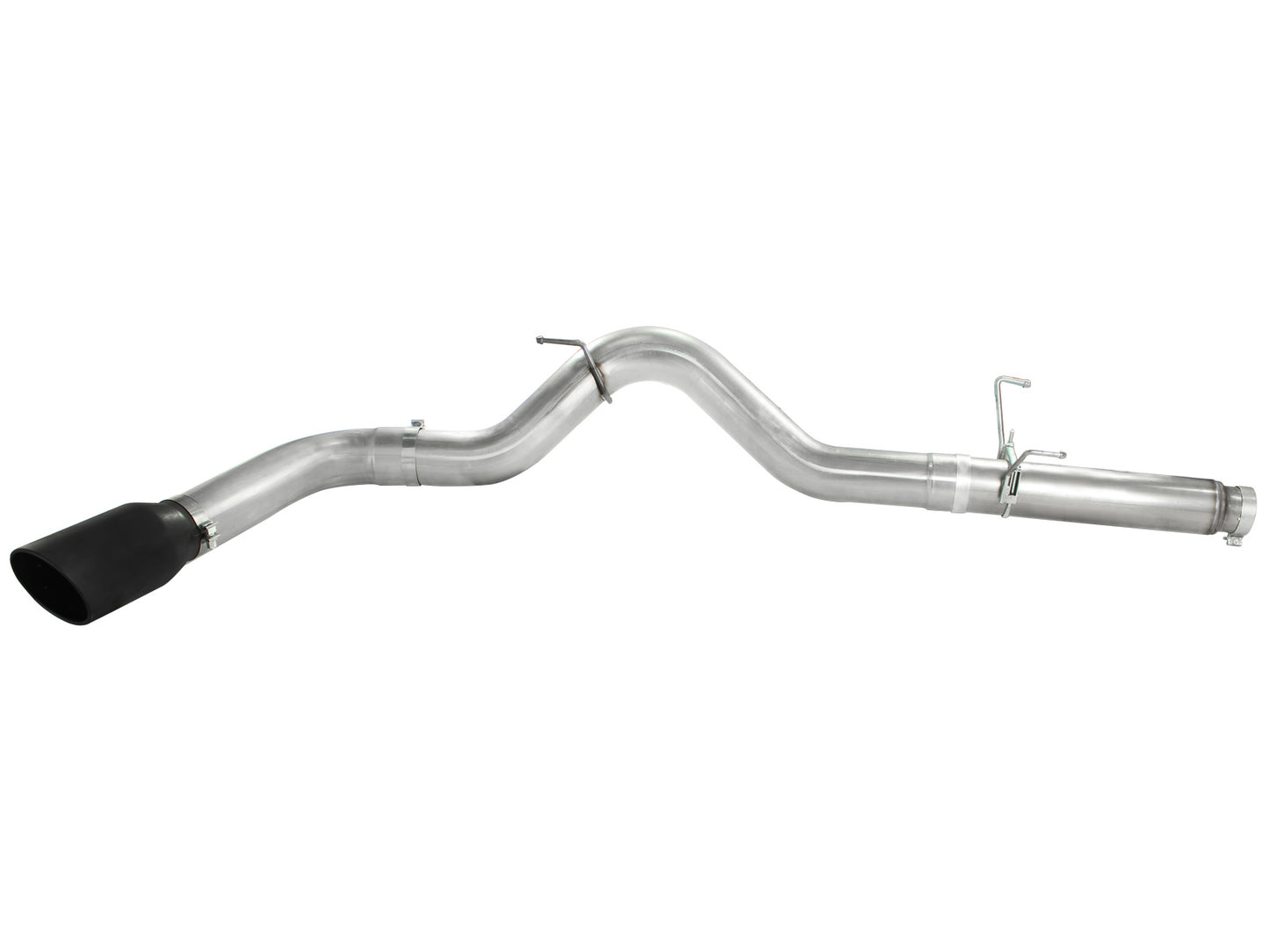 aFe Large Bore-HD 5 IN 409 Stainless Steel DPF-Back Exhaust System w/Black Tip - Dodge/Ram 2007-2012 6.7L