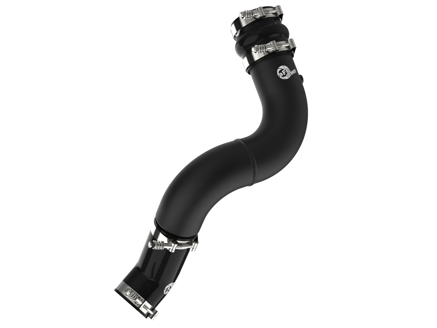 aFe BladeRunner 3-1/2 IN Aluminum Cold Charge Pipe Black - Ram 2019-2023 6.7L