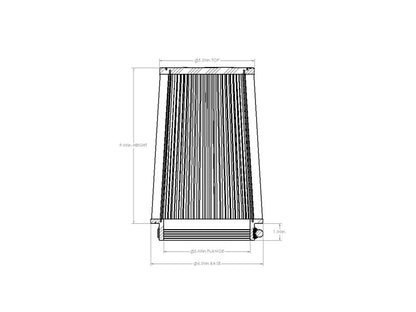 aFe Magnum FORCE Intake Replacement Air Filter w/ Dura-Dry Media - Flange Inside Diameter 5 in, Base Diameter 6.5 in
