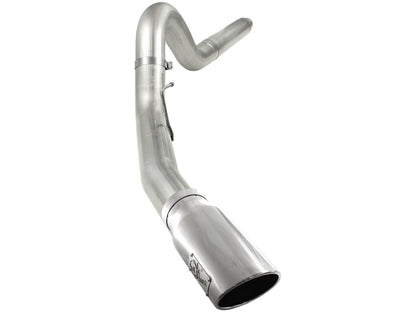 aFe Large Bore-HD 5 IN 409 Stainless Steel DPF-Back Exhaust System w/Polished Tip - Ford 2008-2010 6.4L