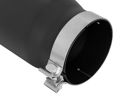 aFe MACH Force-Xp 409 Stainless Steel Clamp-on Exhaust Tip Black - 49T50601-B15