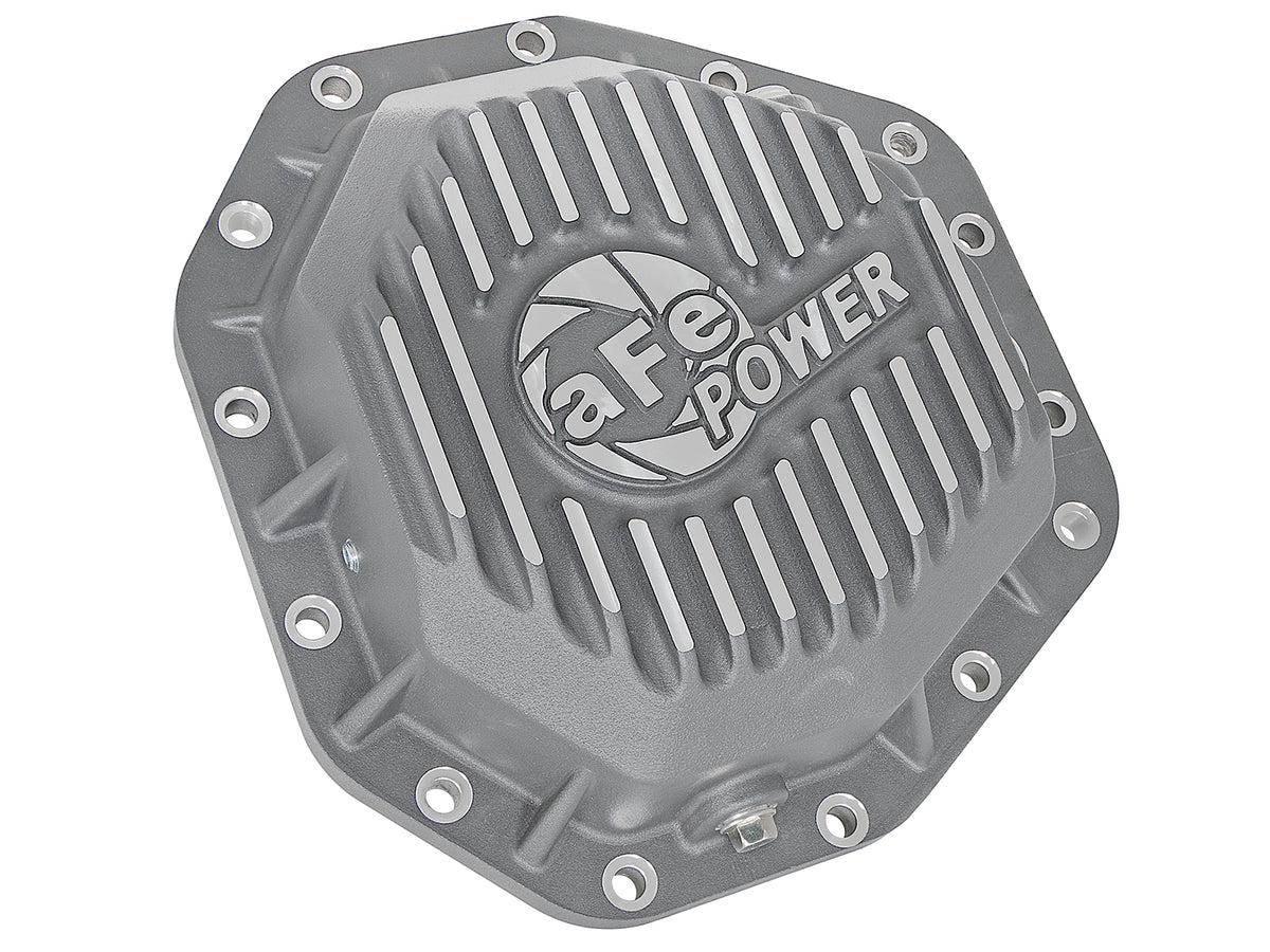 aFe Street Series Rear Differential Cover Raw w/ Machined Fins - Ford 2017-2023 6.7L - Axle Type Dana M275