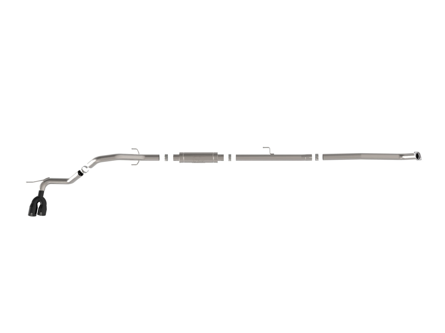 aFe Vulcan Series 3 IN Stainless Steel Rear-Side Exit Exhaust System Black