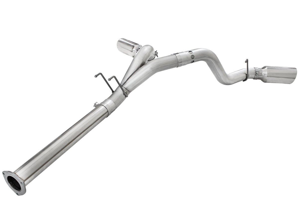 aFe ATLAS 4 IN Aluminized Steel DPF-Back Exhaust System w/Polished Tip - Ford 2011-2014 6.7L
