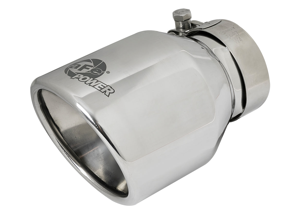 aFe MACH Force-Xp 304 Stainless Steel Clamp-on Exhaust Tip Polished - 49T25404-P06