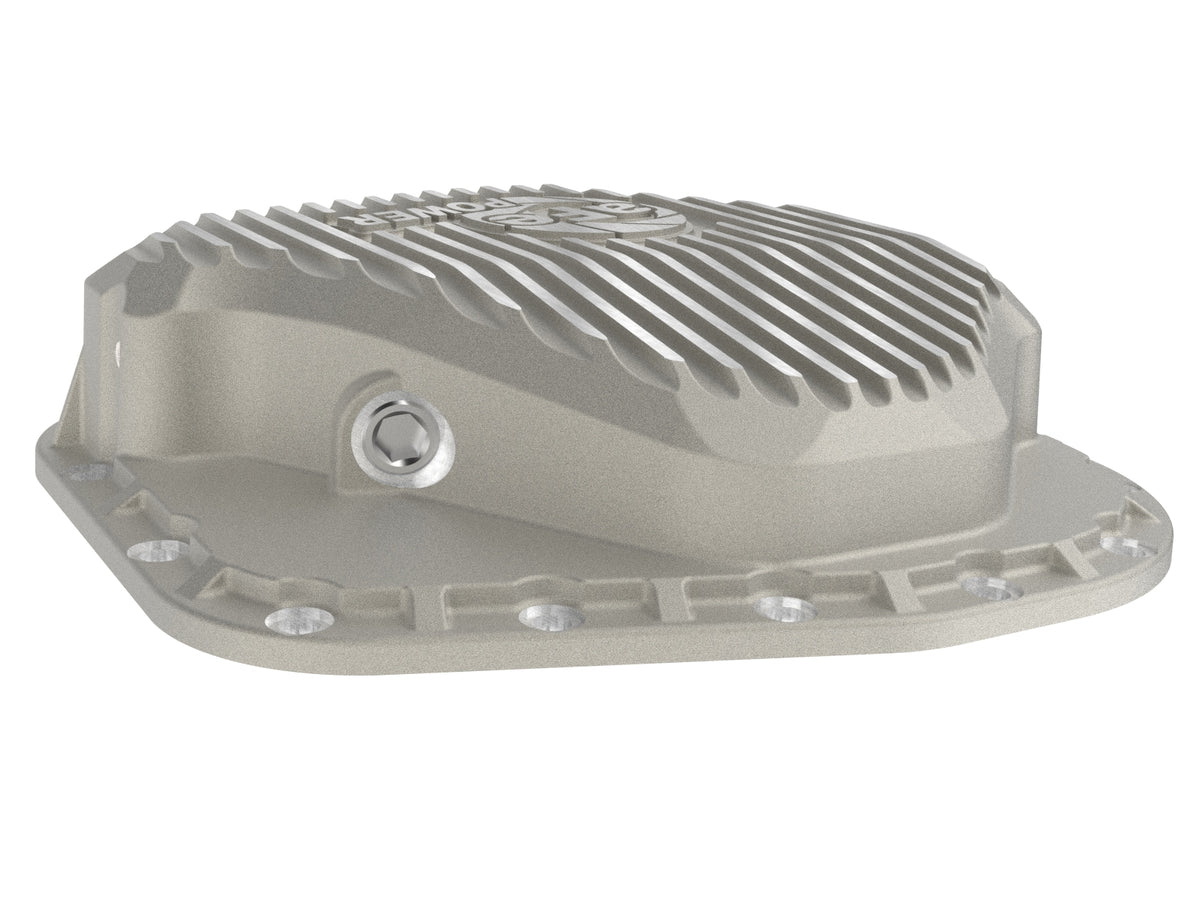 aFe Street Series Rear Differential Cover Raw w/ Machined Fins - Ford 2023-2026 6.7L/7.3L