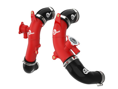 aFe BladeRunner 2-1/2 IN Aluminum Hot Charge Pipe Red - 2022-2026 3.4L