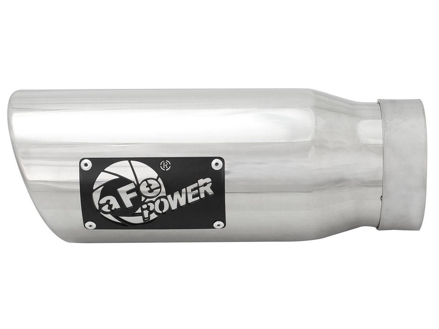 aFe MACH Force-Xp 304 Stainless Steel Clamp-on Exhaust Tip Polished Left Side Exit - 49T35452-P12
