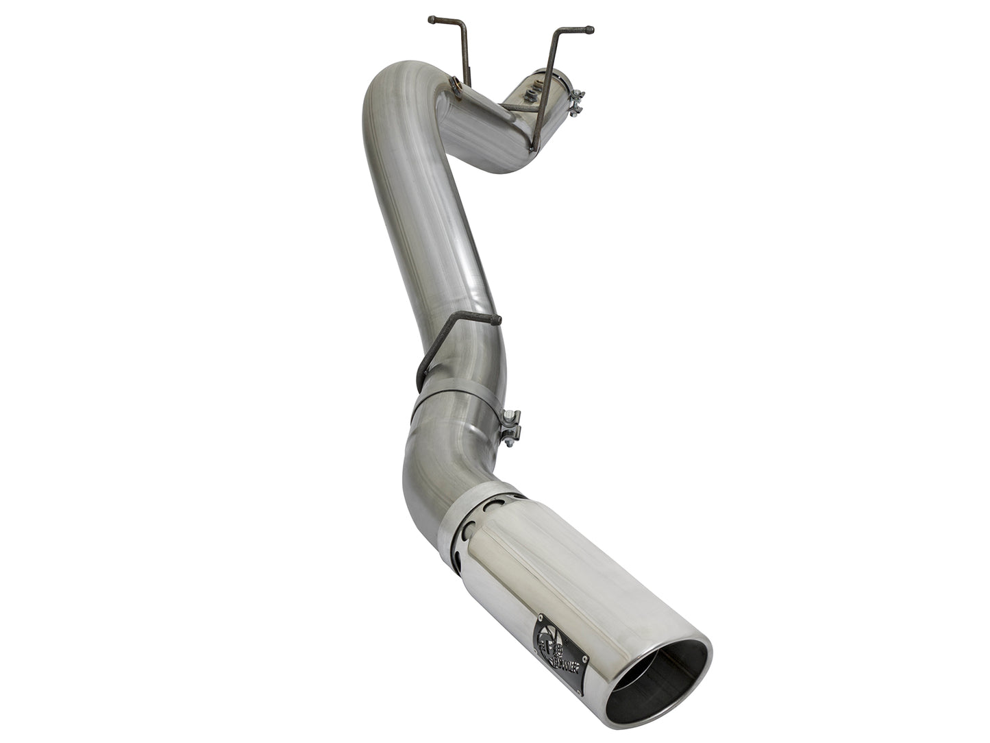 aFe Large Bore-HD 4 IN 409 Stainless Steel DPF-Back Exhaust System w/Polished Tip - Chevy/GMC 2017-2019 6.6L