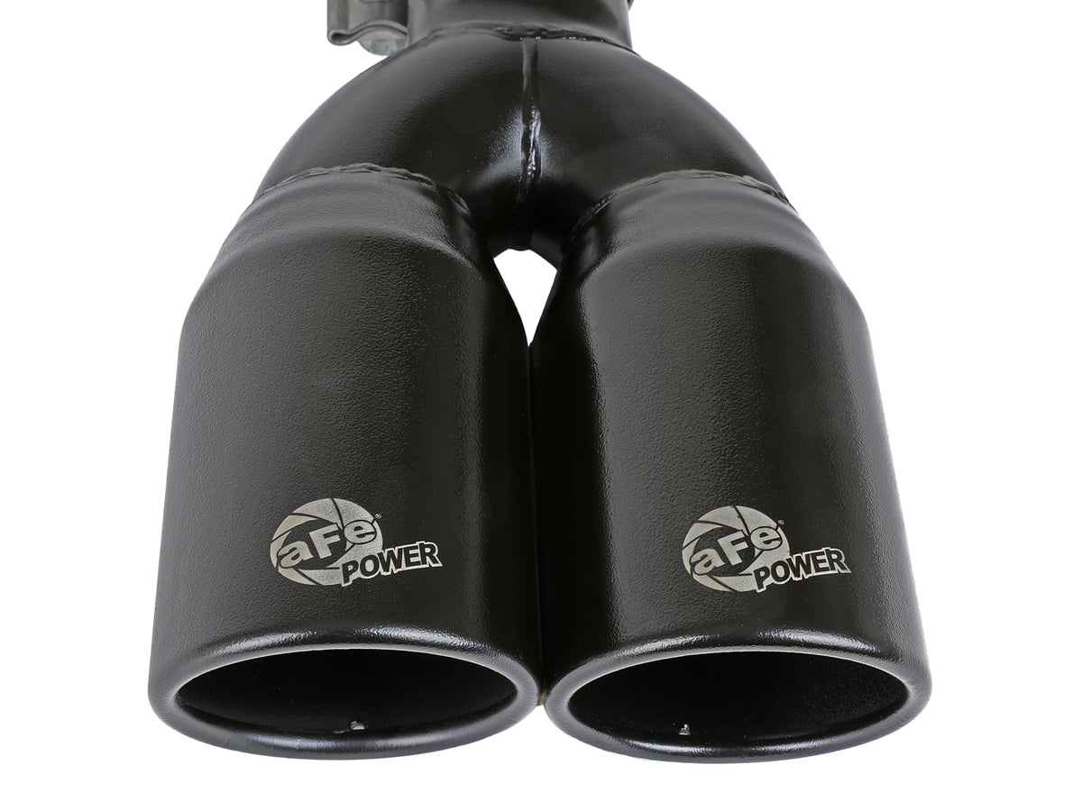 aFe MACH Force-Xp 409 Stainless Steel Clamp-on Exhaust Tip Black - 49T25374-B12