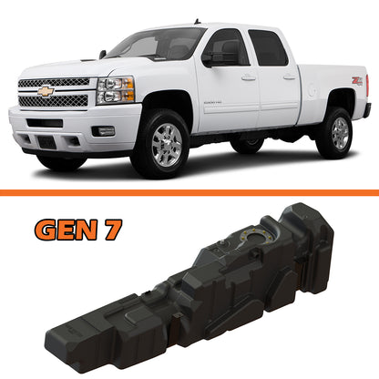 Titan Extra Large Midship Tank - Chevy/GMC 2011-2016 - Increased Capacity 21 gal, Stock Tank Capacity 36 gal