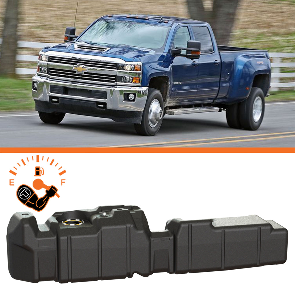 Titan Extra Large Midship Tank - Chevy/GMC 2017-2019 - Increased Capacity 30 gal, Tank Capacity 66 gal