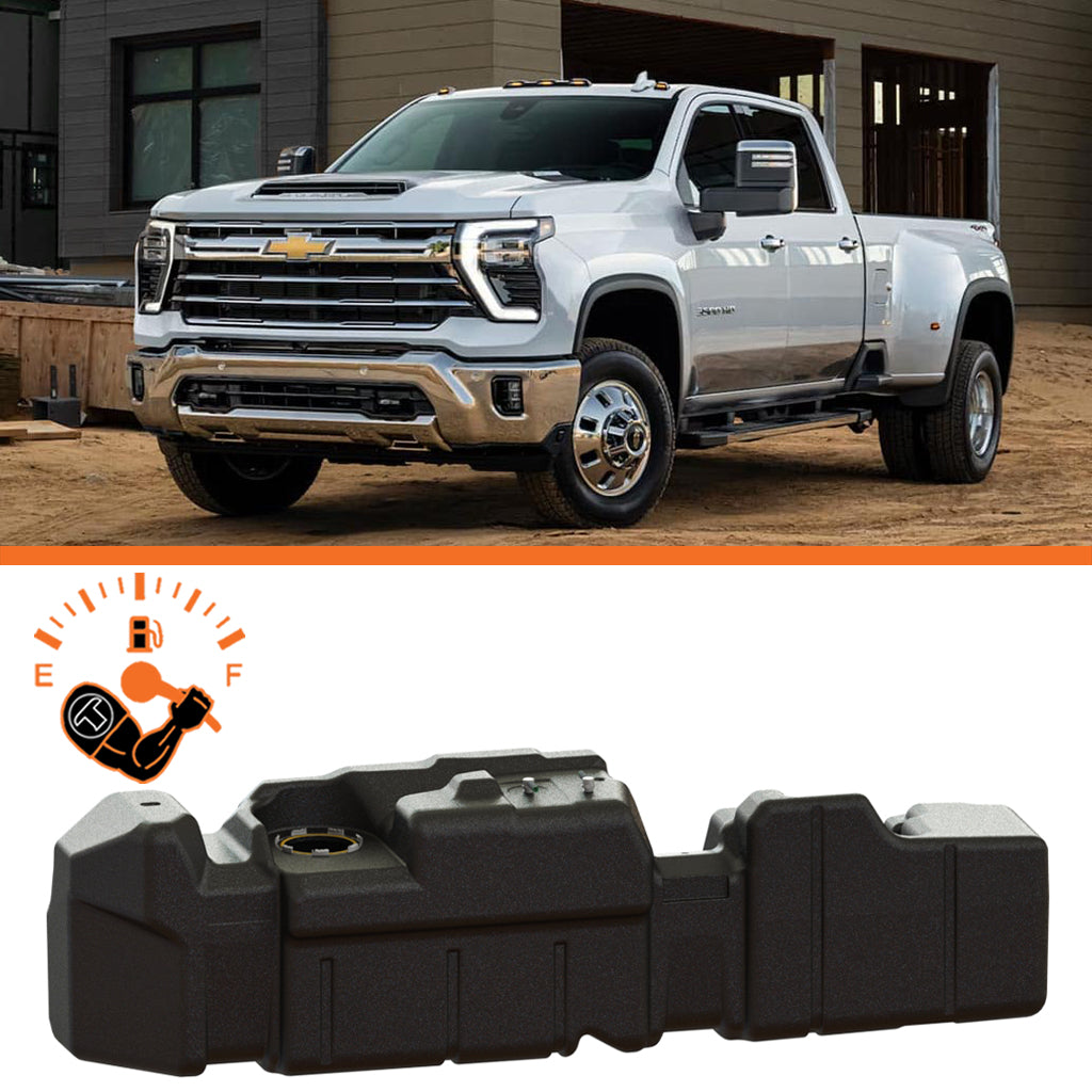 Titan Extra Large Midship Tank - Chevy/GMC 2020-2025 - Increased Capacity 24 gal, Stock Tank Capacity 36 gal