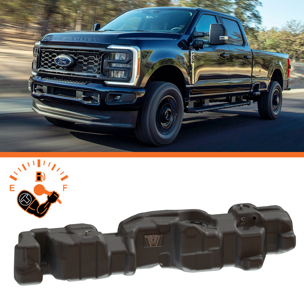 Titan Extra Large Midship Tank - Ford 2017-2025 - Increased Capacity 17 gal, Stock Tank Capacity 48 gal