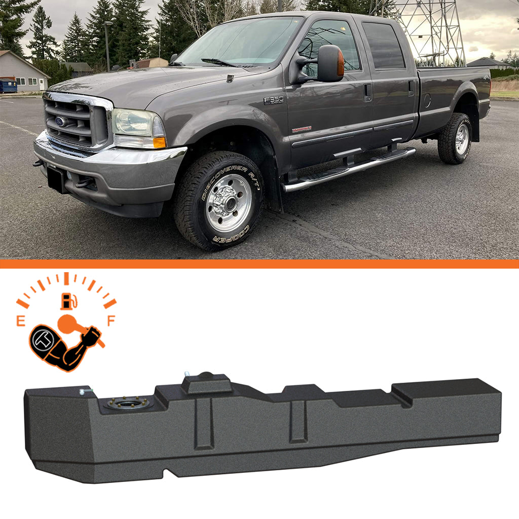 Titan Extra Large Midship Tank - Ford 1999-2007 - Increased Capacity 31 gal, Stock Tank Capacity 36 gal